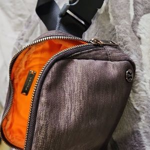 Lululemon jacquard black and orange belt bag